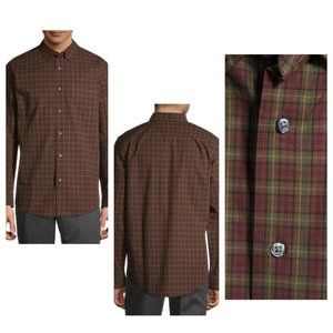 NWT George Men's Casual Comfort Laidback Long Sleeve Stretch Poplin Shirt SZ XL